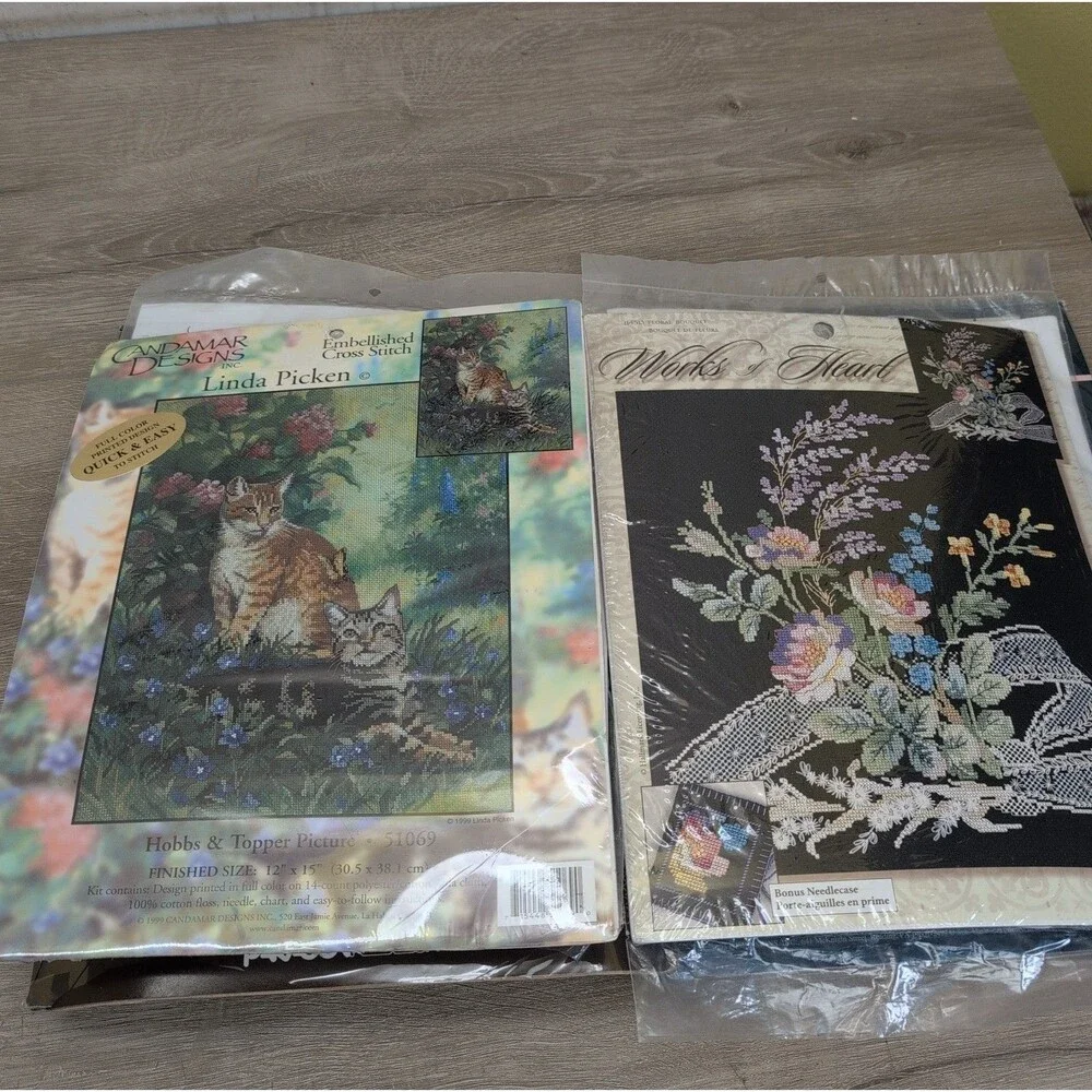 Lot of 9 Candamar, Dimensions  Janlynn Cross Stitch Kits Brand New